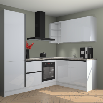 Sneeuwwitte Hoogglans greeploze keuken Pilsen 105418