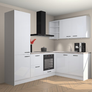 Sneeuwwitte Hoogglans keuken Pilsen 105422