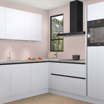 Sneeuwwitte hoogglans greeploze keuken Johannesburg 105958