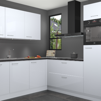 Sneeuwwitte hoogglans keuken Johannesburg 106033