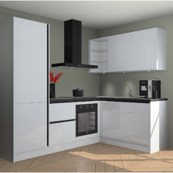 Sneeuwwitte Hoogglans greeploze keuken Pilsen 105430