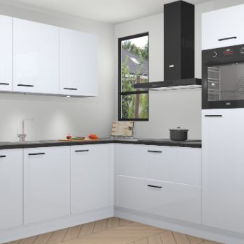 Sneeuwwitte hoogglans keuken Johannesburg 106035