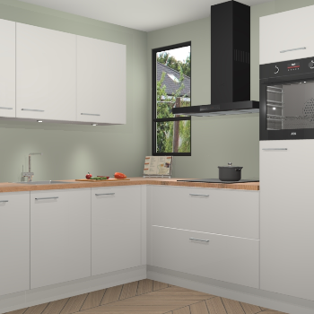 Zijdegrijze hoogglans keuken Johannesburg 106044