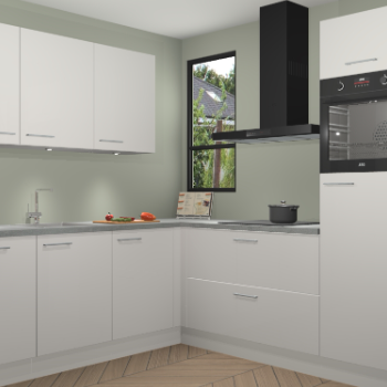 Zijdegrijze hoogglans keuken Johannesburg 106054