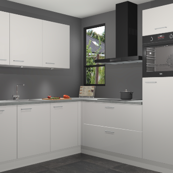 Zijdegrijze hoogglans keuken Johannesburg 106055