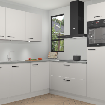 Zijdegrijze hoogglans keuken Johannesburg 106057