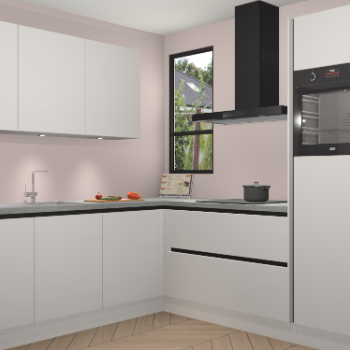 Zijdegrijze hoogglans greeploze keuken Johannesburg 106059