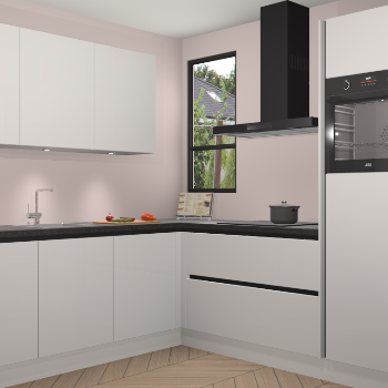 Zijdegrijze hoogglans greeploze keuken Johannesburg 106071