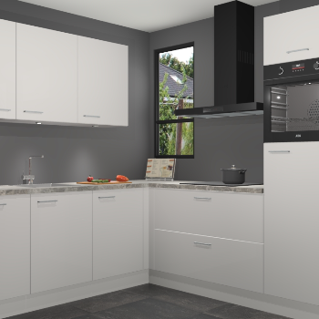 Zijdegrijze hoogglans keuken Johannesburg 106126