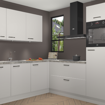 Zijdegrijze hoogglans keuken Johannesburg 106130