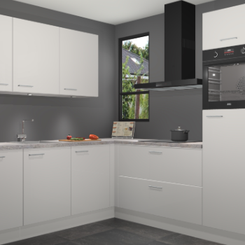 Zijdegrijze hoogglans keuken Johannesburg 106139