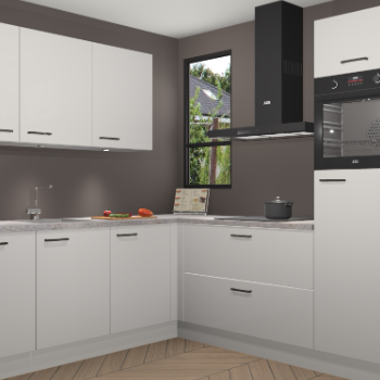 Zijdegrijze hoogglans keuken Johannesburg 106142