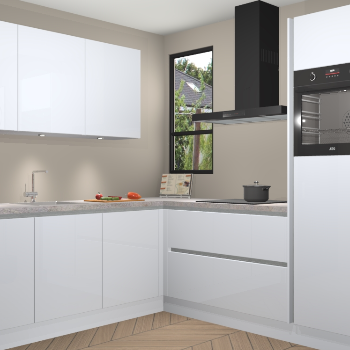 Sneeuwwitte hoogglans greeploze keuken Johannesburg 105952