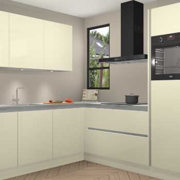 Magnolia hoogglans greeploze keuken Johannesburg 106207