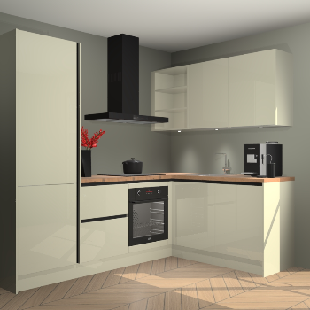 Magnolia Hoogglans greeploze keuken Pilsen 105966