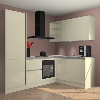 Magnolia Hoogglans greeploze keuken Pilsen 106010