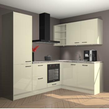 Magnolia hoogglans keuken Pilsen 106012