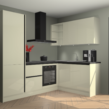 Magnolia Hoogglans greeploze keuken Pilsen 106025