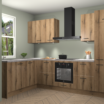 Goud Eiken keuken Beijing 107701