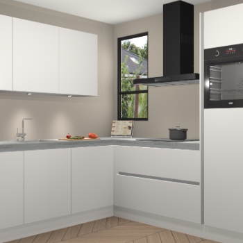 Zijdegrijze greeploze keuken Johannesburg 106462