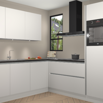 Zijdegrijze greeploze keuken Johannesburg 106595