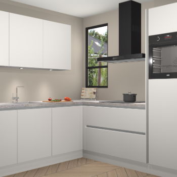 Zijdegrijze greeploze keuken Johannesburg 106626