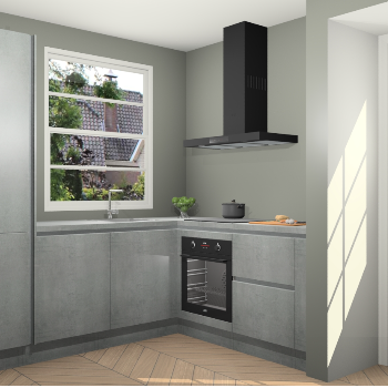 Beton Parelgrijs greeploze keuken Harbin 107576