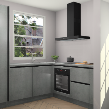 Beton Parelgrijs greeploze keuken Harbin 107579