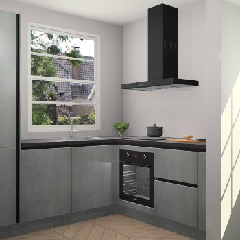 Beton Parelgrijs greeploze keuken Harbin 107585