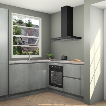 Beton Parelgrijs greeploze keuken Harbin 107594