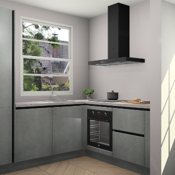 Beton Parelgrijs greeploze keuken Harbin 107597