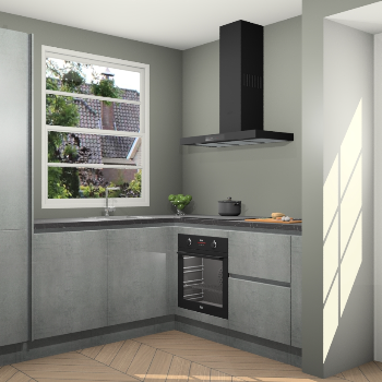 Beton Parelgrijs greeploze keuken Harbin 107600