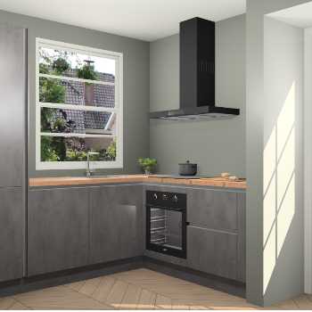 Beton Antraciet greeploze keuken Harbin 107606