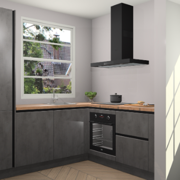 Beton Antraciet greeploze keuken Harbin 107609