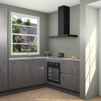 Beton Antraciet greeploze keuken Harbin 107718