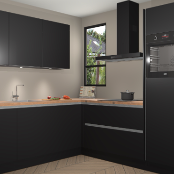 Zwarte greeploze keuken Johannesburg 106760