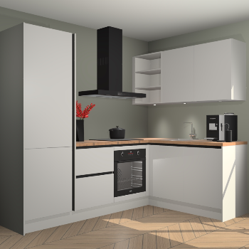 Zijdegrijze greeploze keuken Pilsen 106969