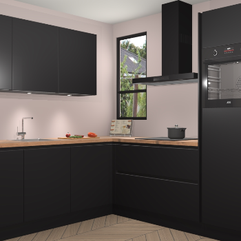 Zwarte greeploze keuken Johannesburg 106763