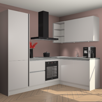 Zijdegrijze greeploze keuken Pilsen 107009