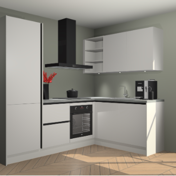 Zijdegrijze greeploze keuken Pilsen 107012