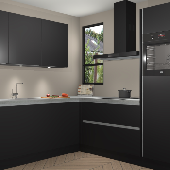 Zwarte greeploze keuken Johannesburg 106772