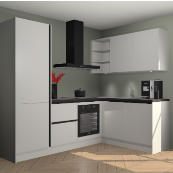 Zijdegrijze greeploze keuken Pilsen 107018