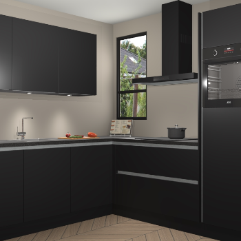 Zwarte greeploze keuken Johannesburg 106832