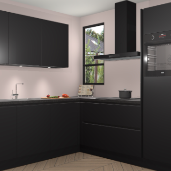 Zwarte greeploze keuken Johannesburg 106835