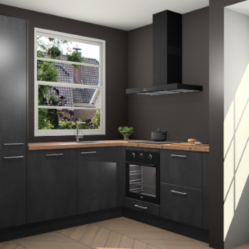 Beton Zwarte keuken Harbin 107746