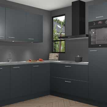 Onyxgrijze keuken Johannesburg 103956