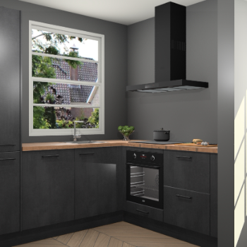 Beton Zwarte keuken Harbin 107752