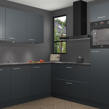 Onyxgrijze keuken Johannesburg 104035