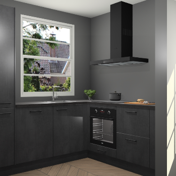 Beton Zwarte keuken Harbin 107832