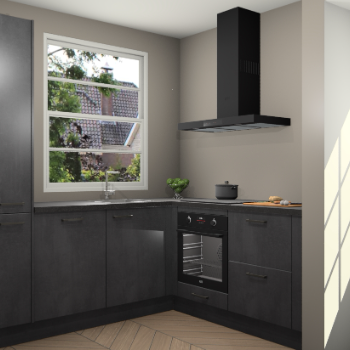 Beton Zwarte keuken Harbin 107833